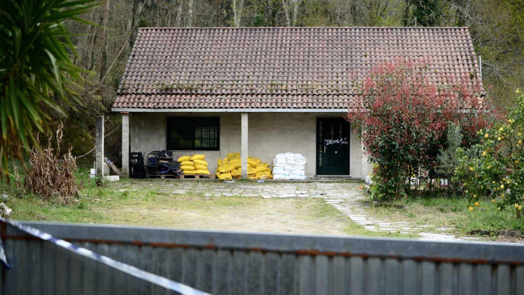 Vivienda donde se encontró el laboratorio de cocaína, en Cerdedo-Cotobade, Pontevedra.
