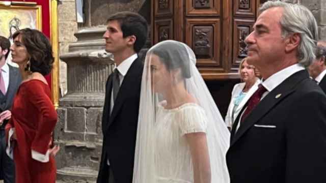 Uno de los momentos de la boda de Blanca Sainz en la iglesia de Cebreros