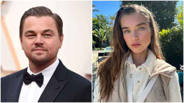 Leonardo DiCaprio y Meghan Roche.