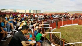 Por vez primera se instaló una plaza portátil en Villalba de los Alcores y se llenó