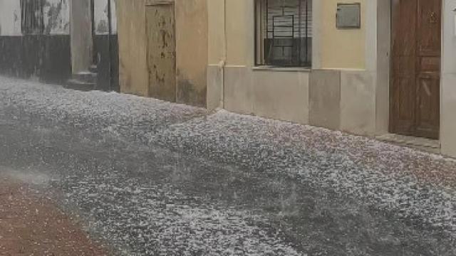 Granizada en Seseña (Toledo).