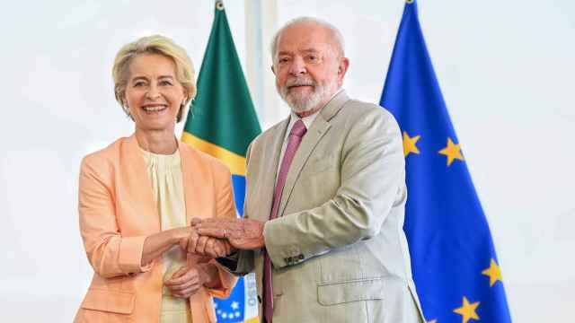 Ursula von der Leyen y Lula da Silva, durante la reunión de este lunes en Brasilia