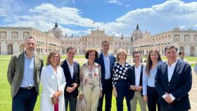 Los candidatos del PP al Congreso de los Diputados en Castilla y León, este martes en Aranjuez.