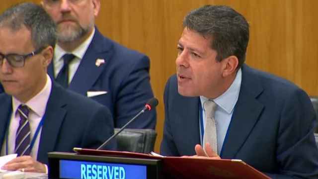 El ministro principal de Gibraltar, Fabian Picardo, interviene ante el Comité Especial de Descolonización de la ONU.