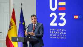 El presidente del Gobierno, Pedro Sánchez, presenta las prioridades de la Presidencia española del Consejo de la UE, en Moncloa.