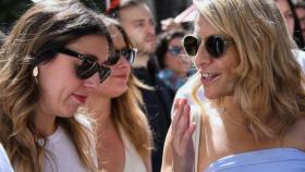 Yolanda Díaz (derecha) e Irene Montero, durante la celebración del último Primero de mayo, en Madrid.