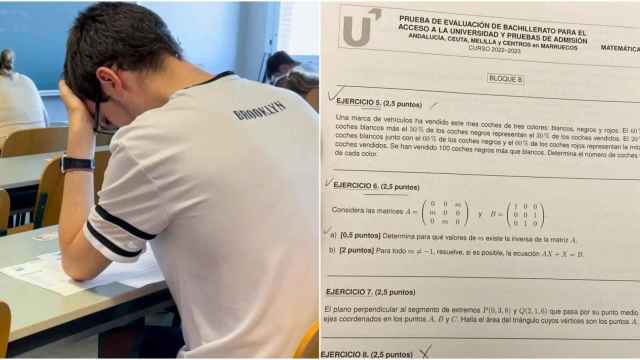 Alumnos de selectividad y el examen de Matemáticas II de Andalucía de 2023