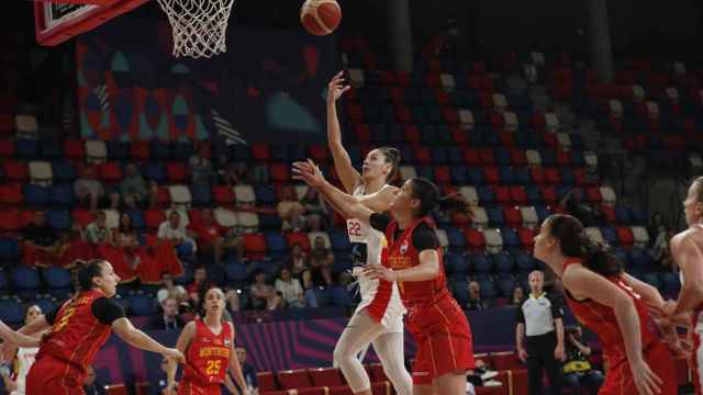 María Conde, en el España - Montenegro del Eurobasket Femenino 2023