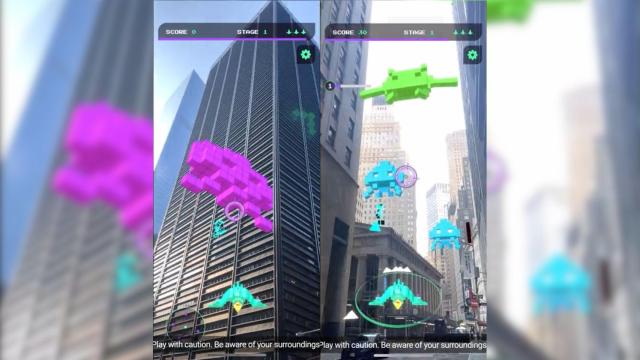 La nueva versión de Space Invaders de Google, en realidad aumentada