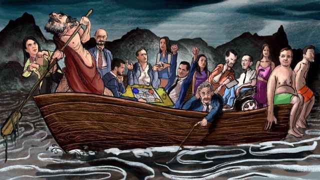 La barca de Caronte, llena de políticos.