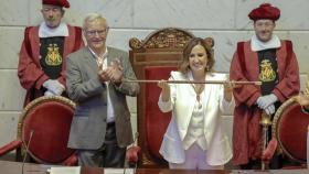 María José Catalá y Joan Ribó en el pleno celebrado este sábado.