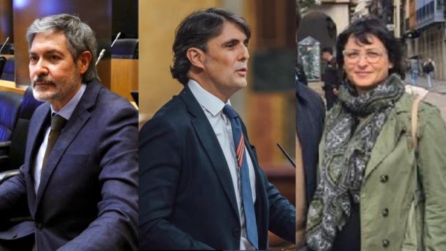 Los candidatos de Vox en León, Pablo Calvo, Segovia, Rodrigo Jiménez y Soria, Adriana Llorente.