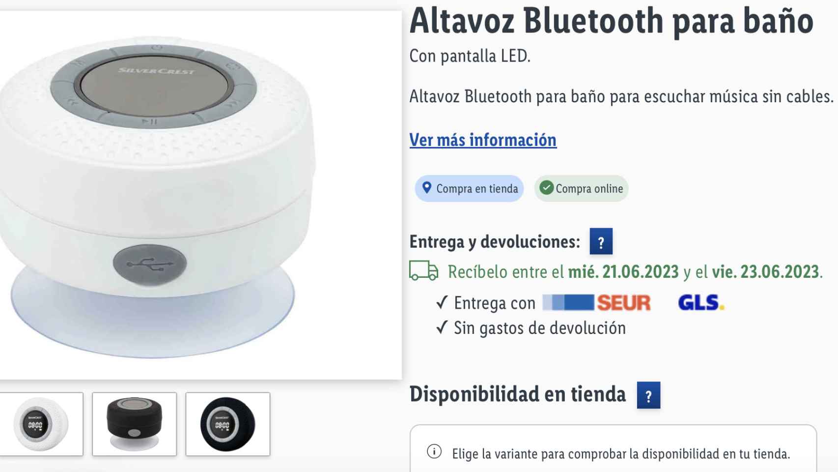 Altavoz Bluetooth.