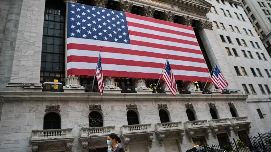 Exterior de la Bolsa de Nueva York.