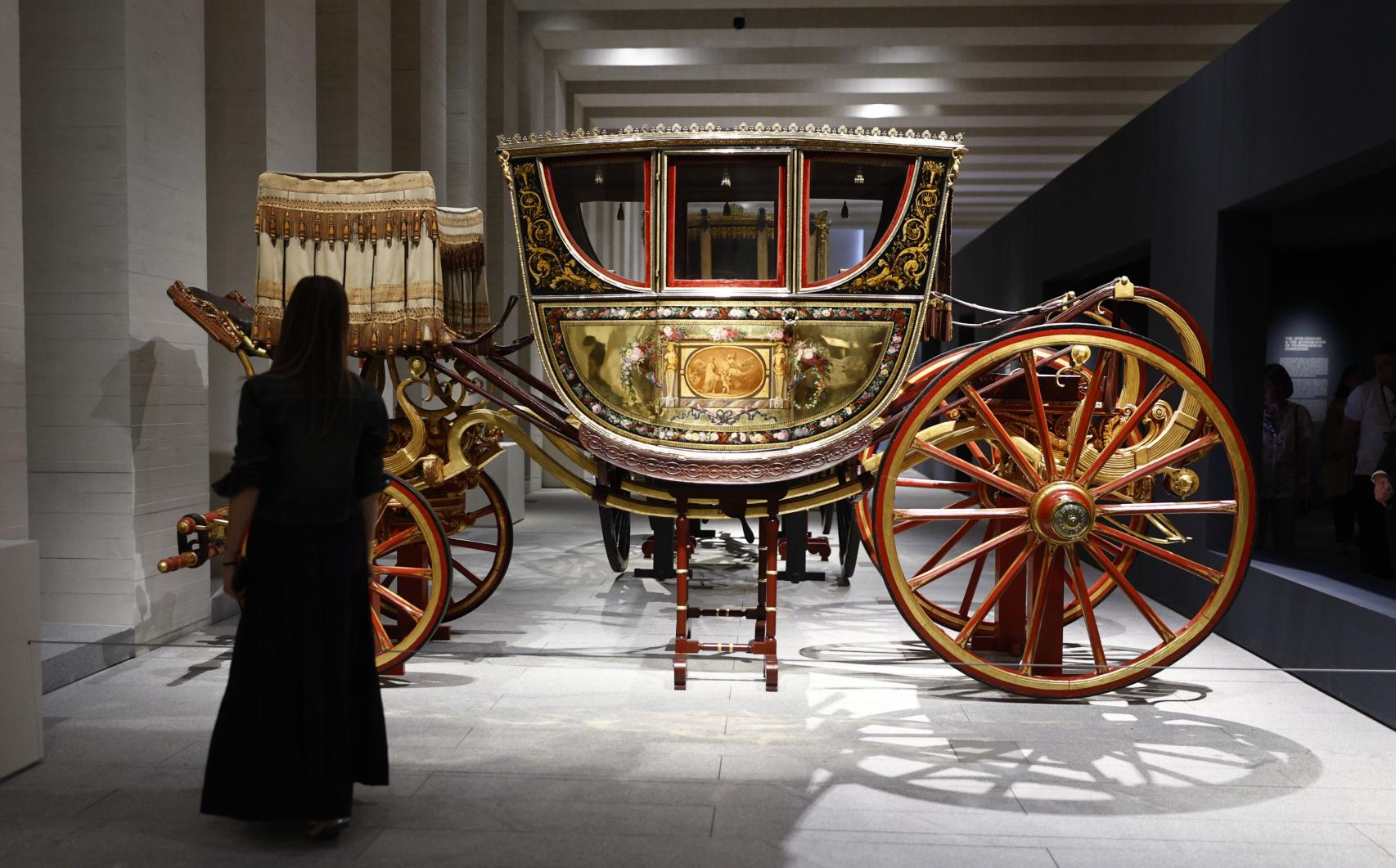 Coche de Tableros Dorados, de finales del siglo XVIII, que perteneció al primer marqués de Branciforte y fue adquirido para Fernando VII.