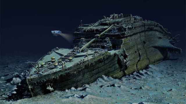 Simulación de una visita del Titan al Titanic