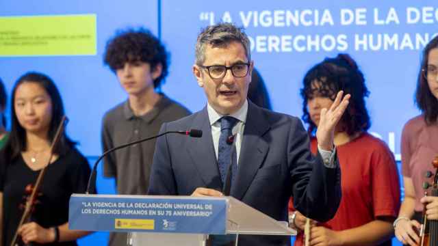 El ministro de la Presidencia, Félix Bolaños, en un acto este viernes en Madrid.
