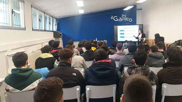 Una clase en el IES Galileo en Valladolid, el centro educativo con mayor sobredemanda