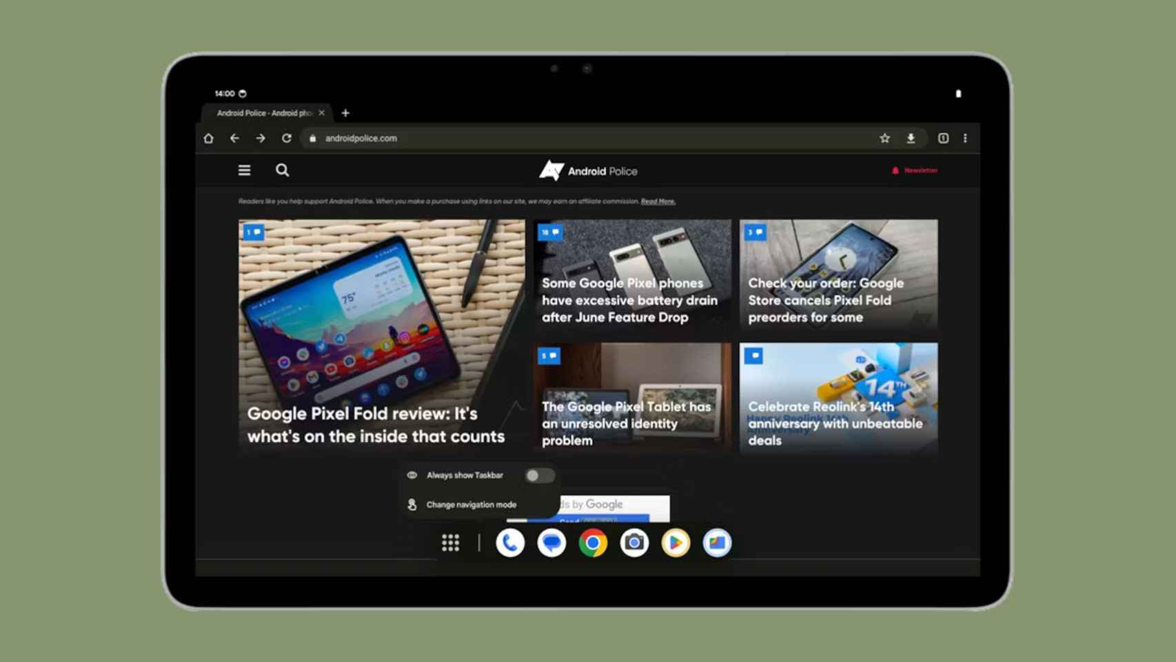 New Android  option will let you exit the taskbar on tablets