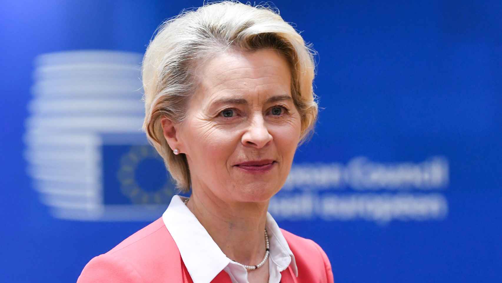 La presidenta de la Comisión, Ursula von der Leyen, durante la cumbre de este jueves en Bruselas