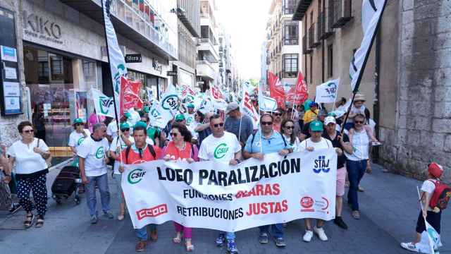 Manifestación de funcionarios de Justicia en Valladolid.