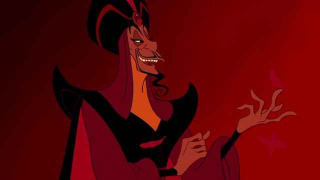 Jafar, el villano de Aladdin, en una de las escenas de la película.