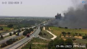 Accidente en Graja de Iniesta (Cuenca). Foto: DGT.