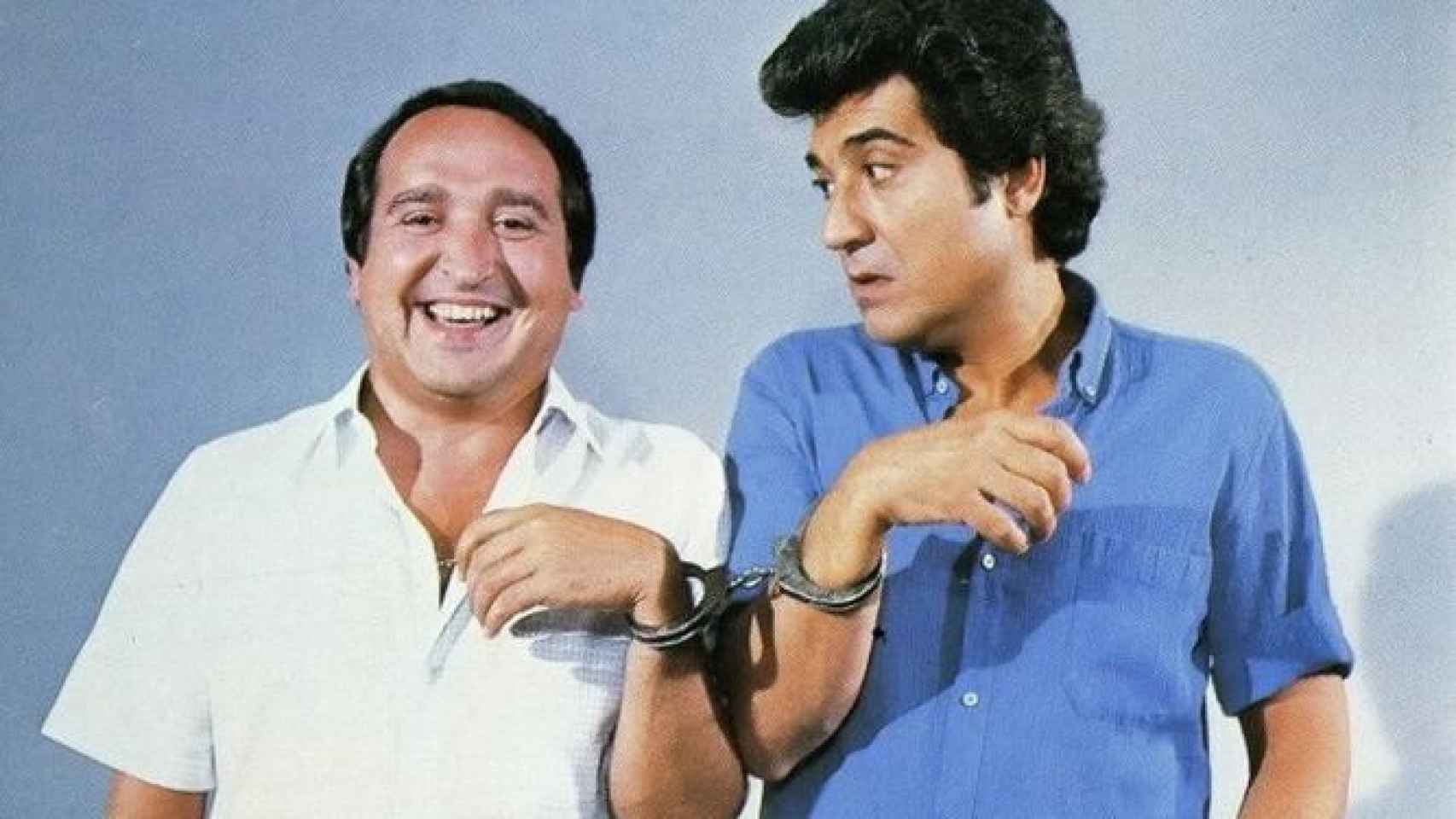 Fernando Esteso y Andrés Pajares, en una foto promocional de época.