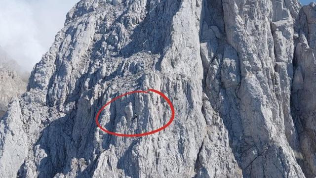 Rescate de la montañera accidentada en Picos de Europa