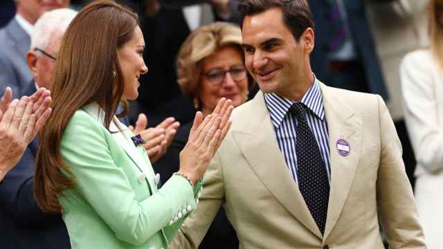 Roger Federer, junto a Kate Middleton, la princesa de Gales, en Wimbledon 2023
