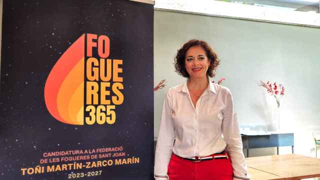 Toñi Martín-Zarco, en la presentación de su candidatura para la Federació de Fogueres.