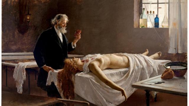 Enrique Simonte Lombardo: 'Una autopsia', 1890, depositado en el Museo de Málaga. © Museo Nacional del Prado