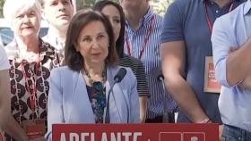 Margarita Robles en el acto de campaña del PSOE en Madrid