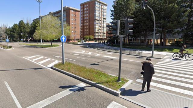 Zona aproximada donde se ha producido el accidente en Valladolid