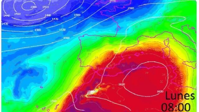 Mapa de predicciones de AEMET Comunidad Valenciana publicado el pasado sábado.