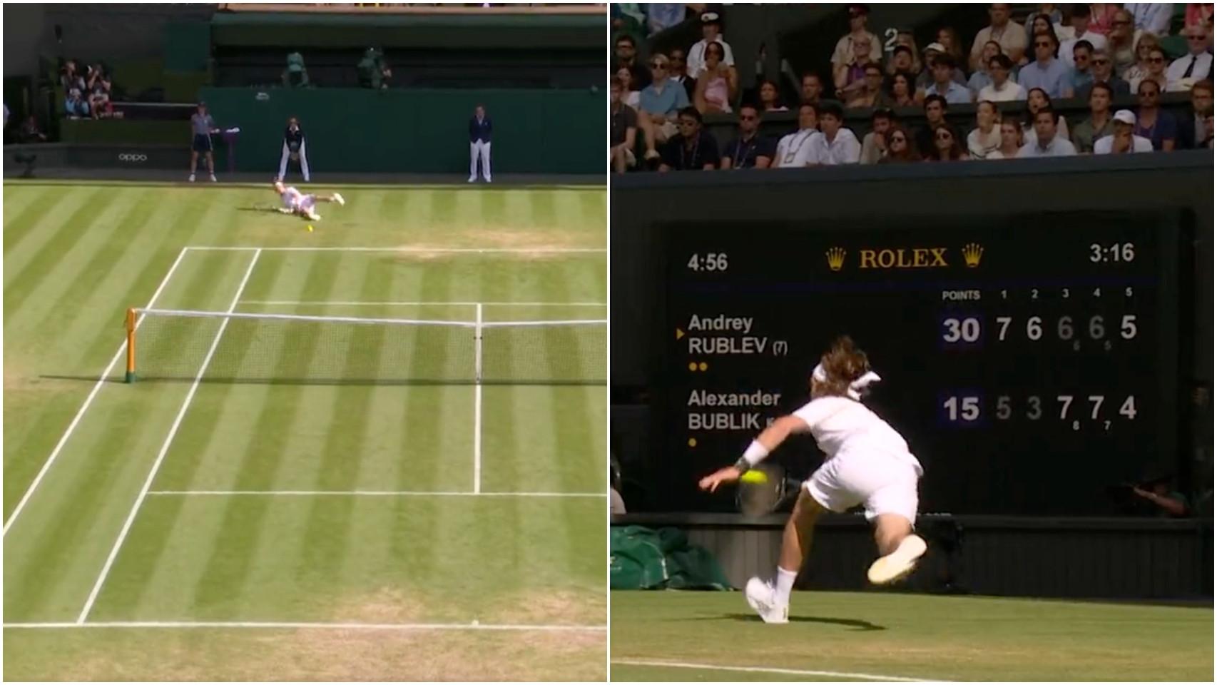 Andrey Rublev puso a todo Wimbledon en pie el análisis del golpe del