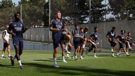 Los jugadores del Real Madrid en su primer entrenamiento de la temporada 23/24.