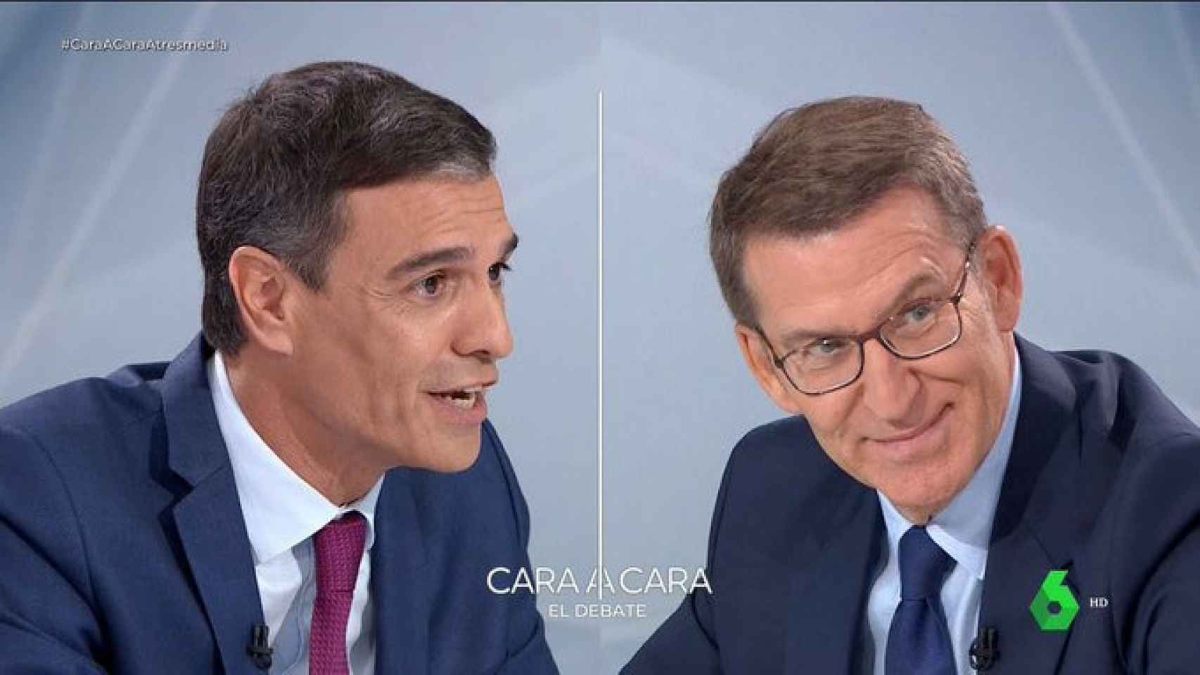 El cara a cara de Pedro Sánchez y Alberto Núñez Feijóo arrasa con un 46,5%  de share en Antena 3 y laSexta
