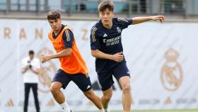 Arda Güler, en el entrenamiento del Real Madrid.