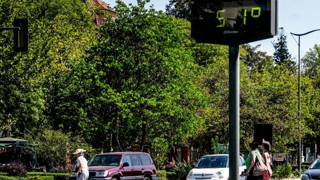 Un termómetro en Sevilla, durante una ola de calor.