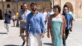 El vicepresidente de la Junta, Juan García-Gallardo, durante su visita a Soria, este viernes.