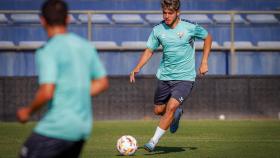 Dani Lorenzo, durante la pretemporada del Málaga CF