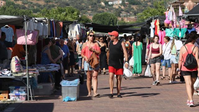 Imagen de archivo de un mercadillo.