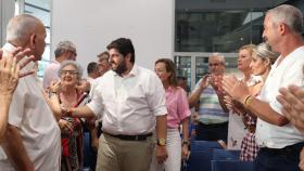 Fernando López Miras en un acto del PP en Alcantarilla en la recta final de la campaña de las elecciones generales.