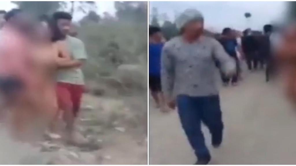 Vergüenza en la India una multitud