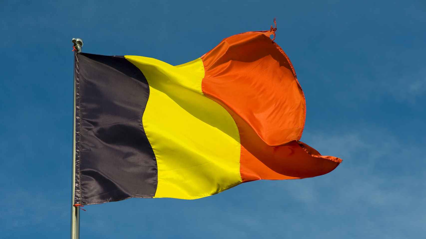 Bandera actual de Bélgica.