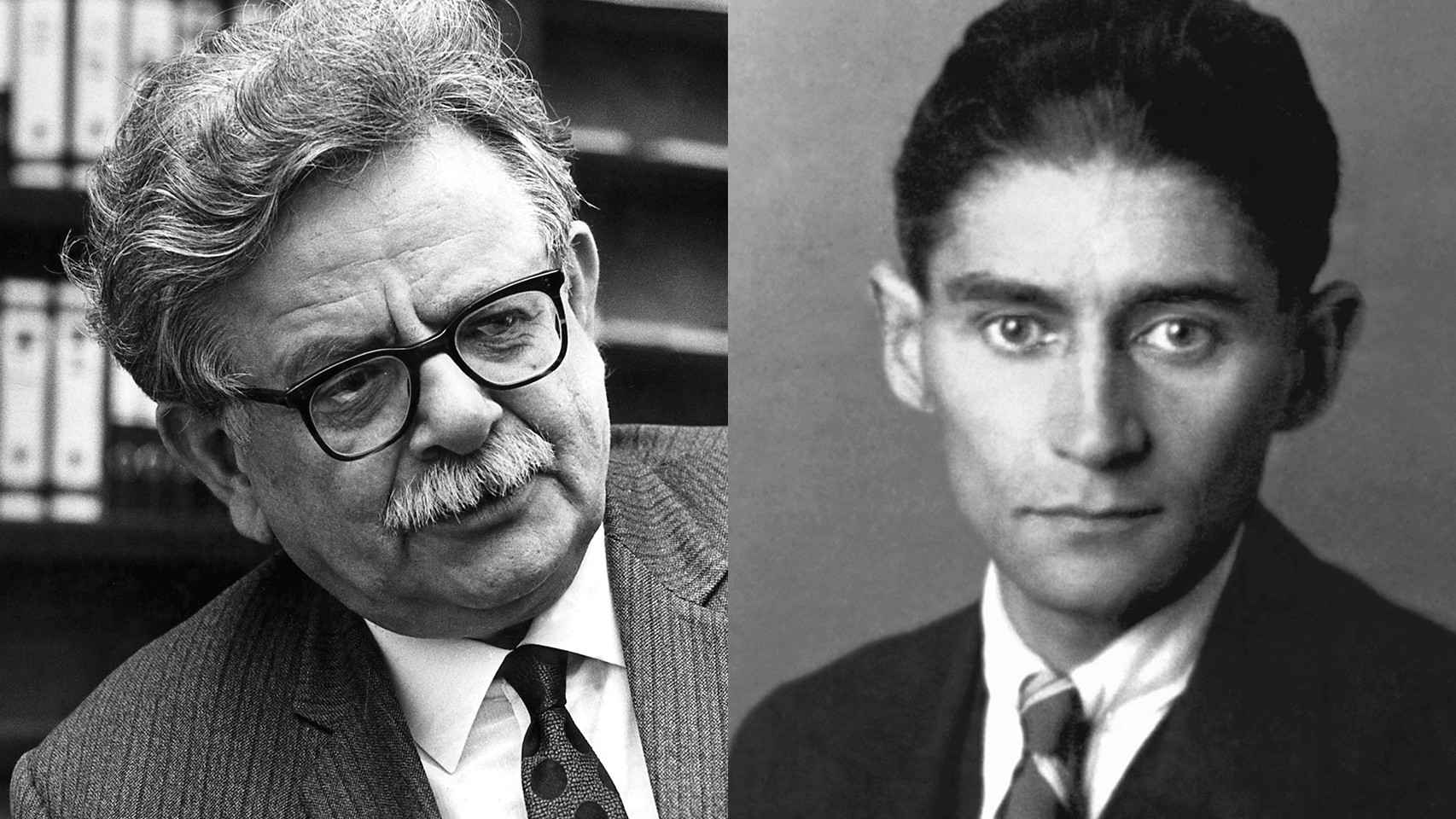 Elias Canetti (Foto: Archivos Nacionales Holandeses) y Franz Kafka ( Archivo Klaus Wagenbach, Berlín)