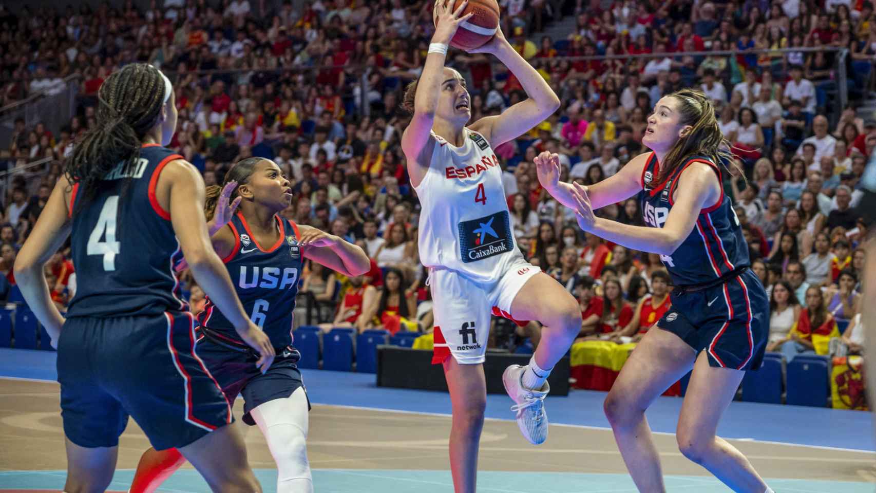 Iyana Martin Carrion, durante la final España - EEUU del Mundial de baloncesto femenino sub19