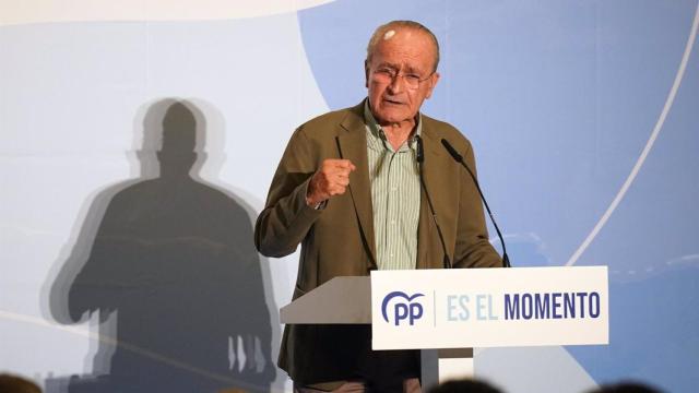 El alcalde, Francisco de la Torre, durante un acto del PP con motivo del 23J.