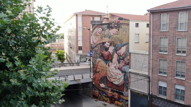 El mural de la bajada de San Pablo en Zamora.